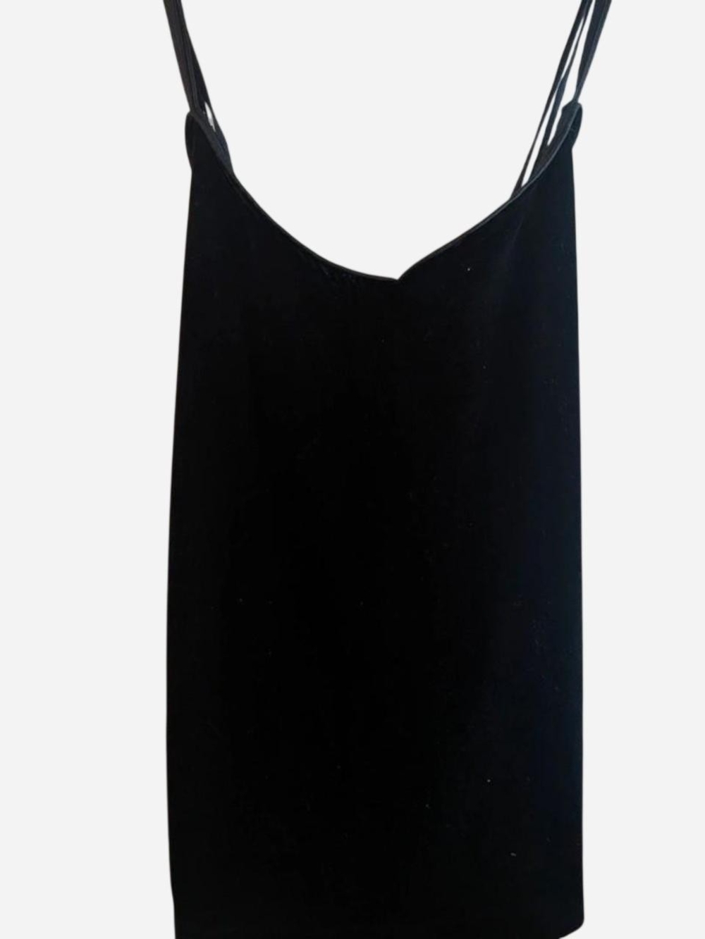 Sleek Black Double-Spaghetti Strap Tank Top